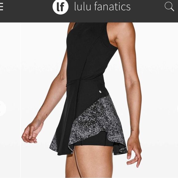 NWT Lululemon Serene Stride Dress Sz 10 Black Reflective - Picture 1 of 5